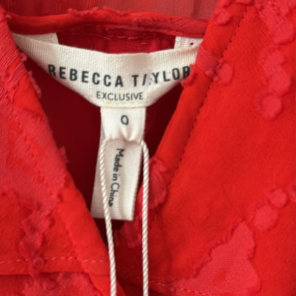 NWT Rebecca Taylor Clip Silk-Blend A-Line Dress Size 0 - Picture 11 of 12